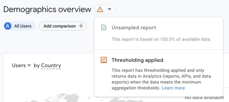 Data Thresholding In GA4