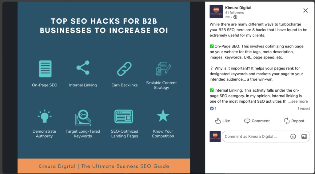 B2B SEO Hacks