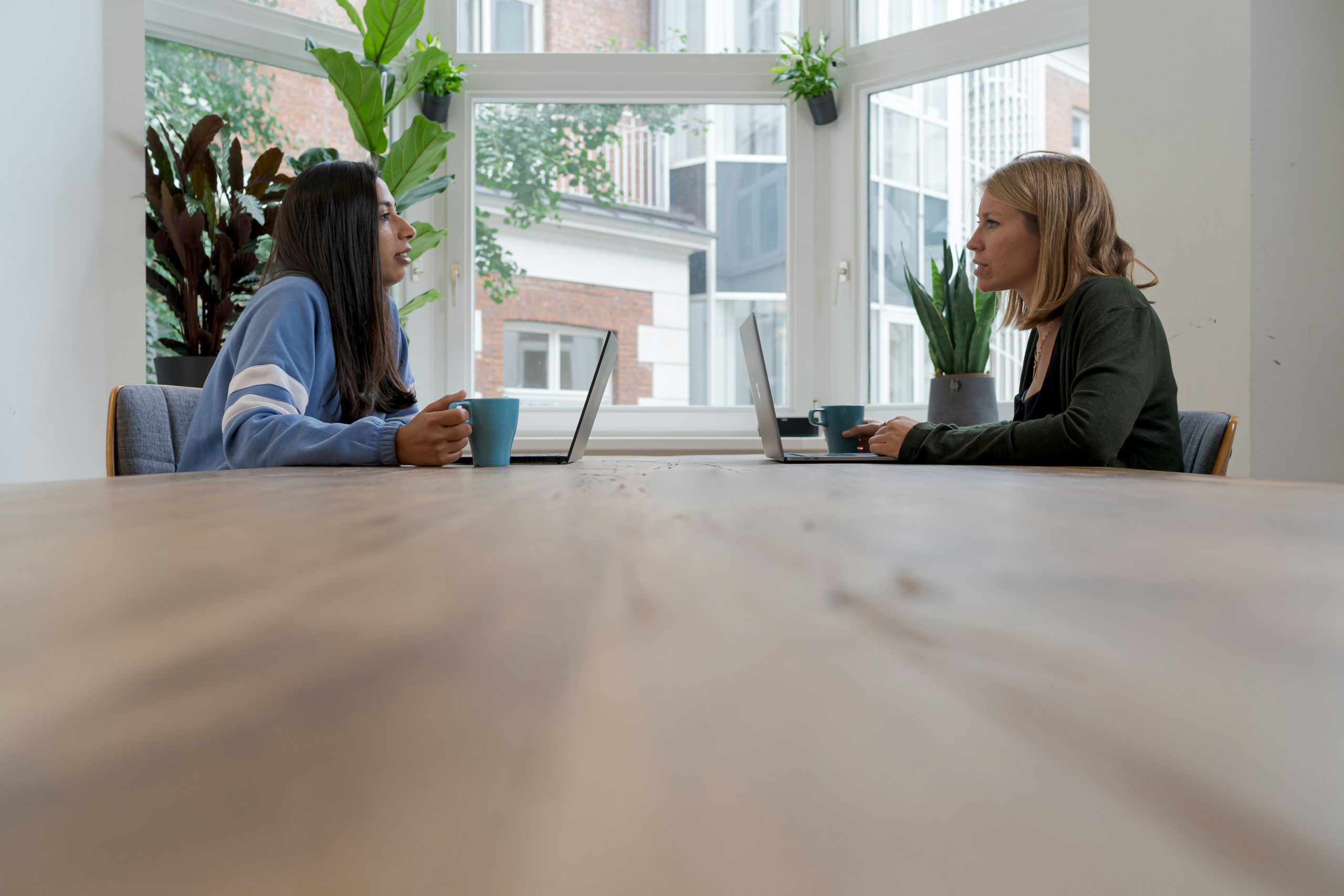 Two Women Discussing