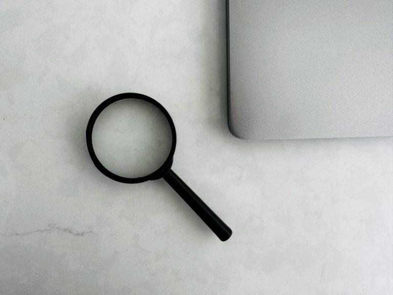 Magnify glass on a table